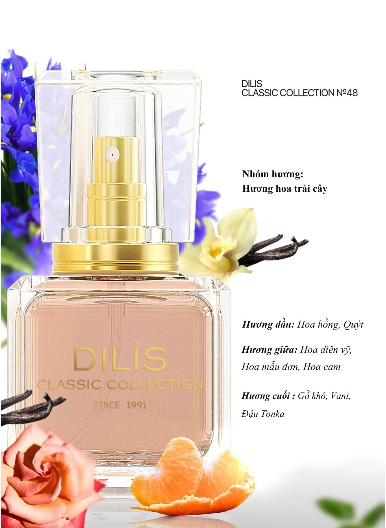 Hương giữa: Hoa diên vỹ, Hoa mẫu đơn, Hoa cam - 2
